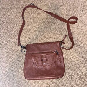 Stone Mountain Chestnut Leather Crossbody Purse